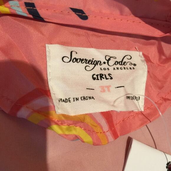 Sovereign Code Hooded Snap Button Up Shirt Girls Size 3T - Picture 3 of 5